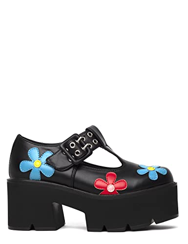 LAMODA Damen Watch Me Flower Mary Jane, Black Flower, 36 EU von LAMODA