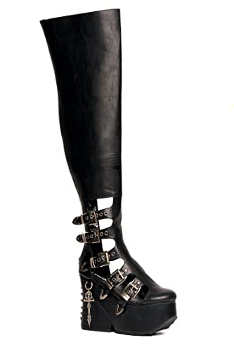 LAMODA Damen Whispers Knee High Boot, Black Spike, 38 EU LAMODA Damen Whispers Knee High Boot, Black Spike, 38 EU von LAMODA