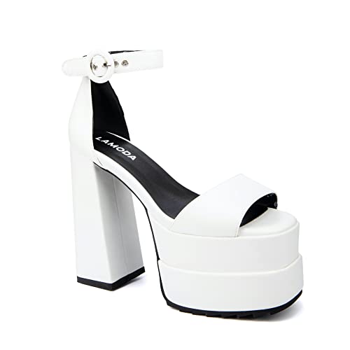 LAMODA - White Just Coz Platform Sandals, EU 40 LAMODA - White Just Coz Platform Sandals, EU 40 von LAMODA