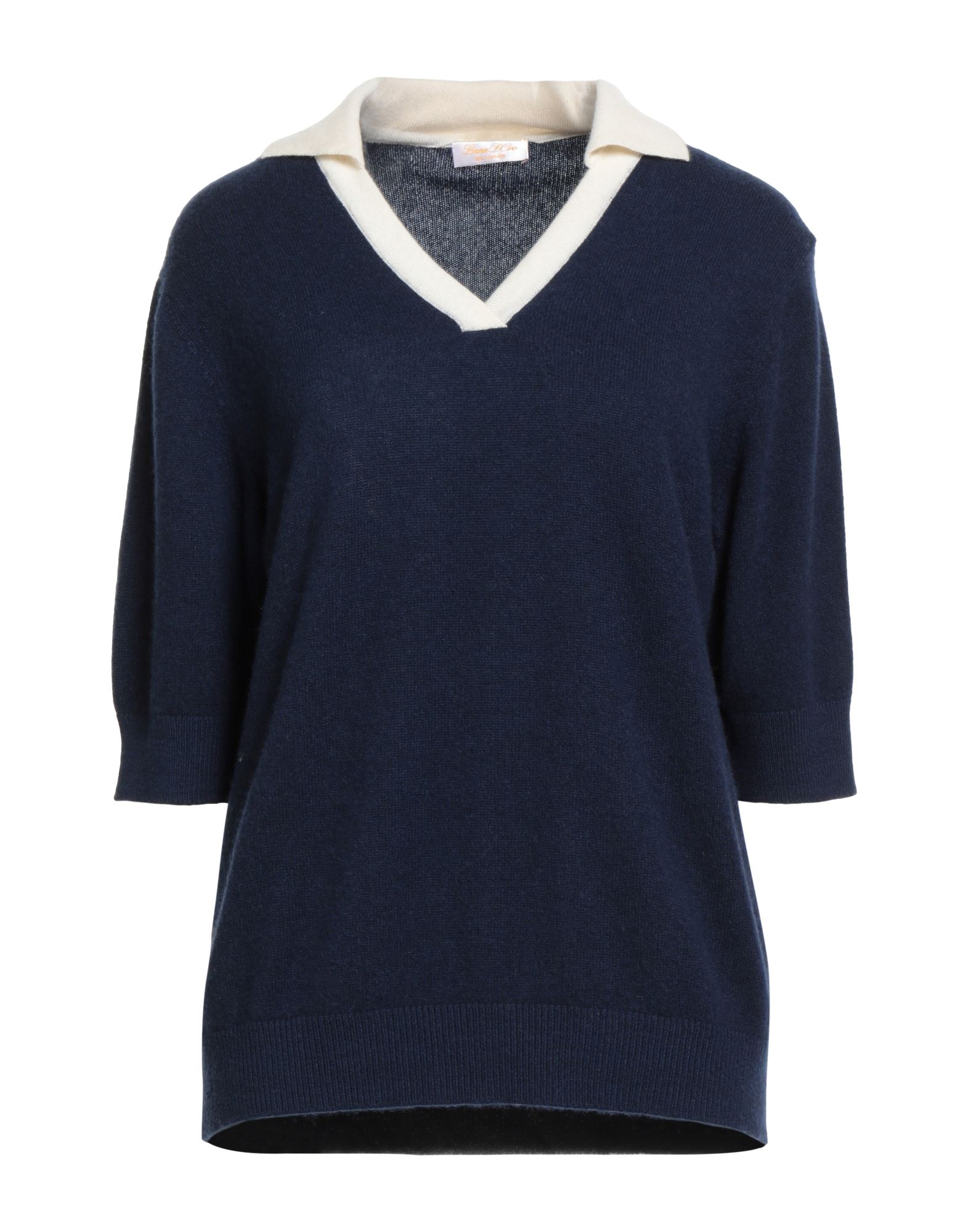 LANA D'ORO Pullover Damen Marineblau von LANA D'ORO
