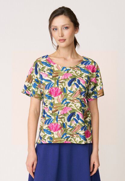 LANA Organic Blumenshirt aus Bio Baumwolle, Modell Sarah von LANA Organic