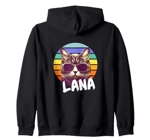 LANA - Schöner Mädchen Name mit lustiger Katze Kapuzenjacke LANA - Schöner Mädchen Name mit lustiger Katze Kapuzenjacke von LANA Tochter Enkel Geburtstag Geschenkideen