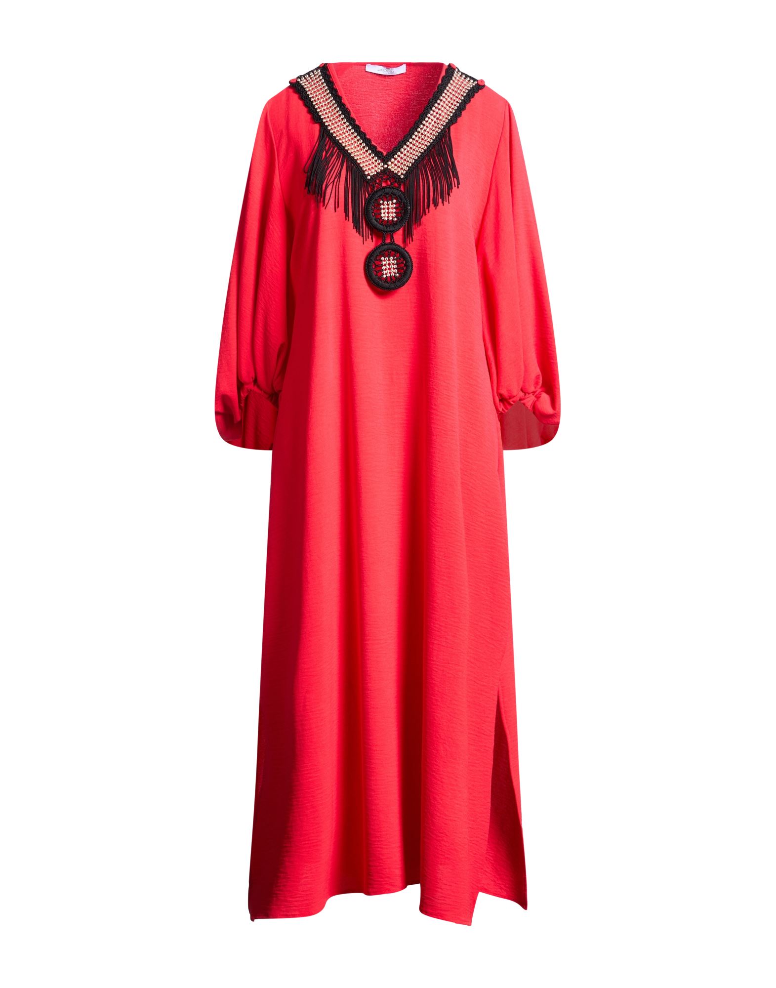 LANACAPRINA Maxi-kleid Damen Rot von LANACAPRINA