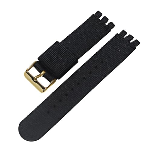 LANAPPTLTG 17MM19MM20mm Leinwand Nylon Armband Fit for SWATCH Uhr Gürtel Strap Frauen Männer Uhr Zubehör Refit Armband Armband Ersatz(1-G,19mm) von LANAPPTLTG