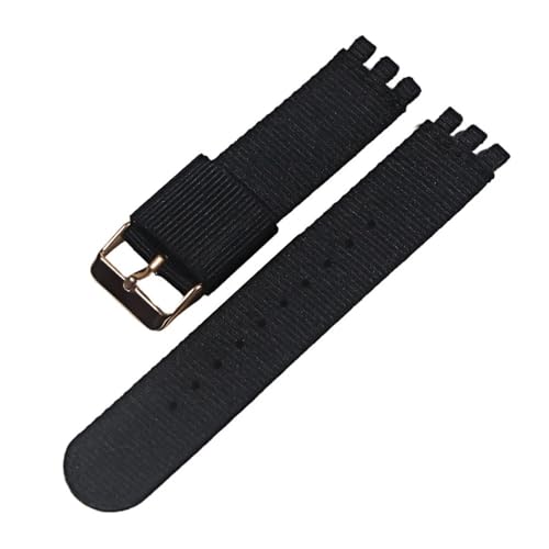 LANAPPTLTG 17MM19MM20mm Leinwand Nylon Armband Fit for SWATCH Uhr Gürtel Strap Frauen Männer Uhr Zubehör Refit Armband Armband Ersatz(1-RG,19mm) von LANAPPTLTG