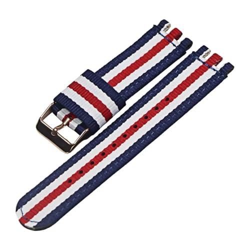LANAPPTLTG 17MM19MM20mm Leinwand Nylon Armband Fit for SWATCH Uhr Gürtel Strap Frauen Männer Uhr Zubehör Refit Armband Armband Ersatz(23-RG,19mm) von LANAPPTLTG