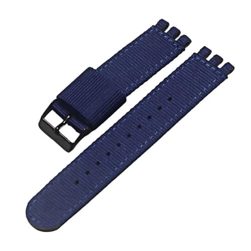 LANAPPTLTG 17MM19MM20mm Leinwand Nylon Armband Fit for SWATCH Uhr Gürtel Strap Frauen Männer Uhr Zubehör Refit Armband Armband Ersatz(5-BK,20mm) von LANAPPTLTG