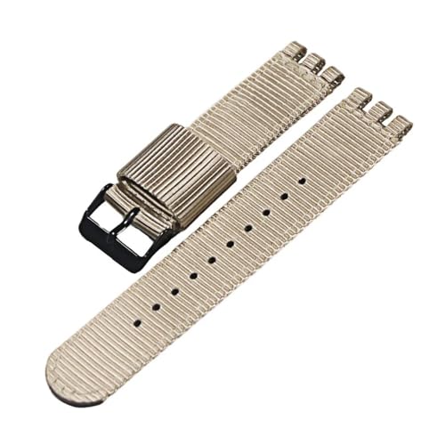 LANAPPTLTG 17MM19MM20mm Leinwand Nylon Armband Fit for SWATCH Uhr Gürtel Strap Frauen Männer Uhr Zubehör Refit Armband Armband Ersatz(8-BK,20mm) von LANAPPTLTG