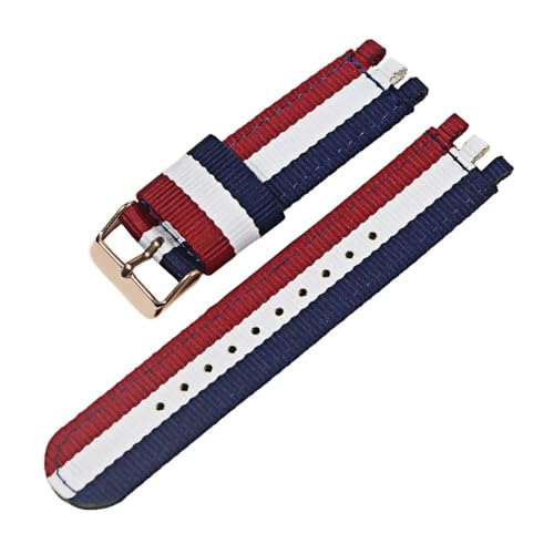 LANAPPTLTG 17MM19MM20mm Leinwand Nylon Armband Fit for SWATCH Uhr Gürtel Strap Frauen Männer Uhr Zubehör Refit Armband Armband Ersatz(9-RG,19mm) von LANAPPTLTG