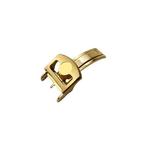 LANAPPTLTG 316L Edelstahl 18 mm 20 mm Faltschließe for Uhren, passend for IWC Big Pilot Spitfire, Lederarmband, Faltschließe(Golden 2) von LANAPPTLTG