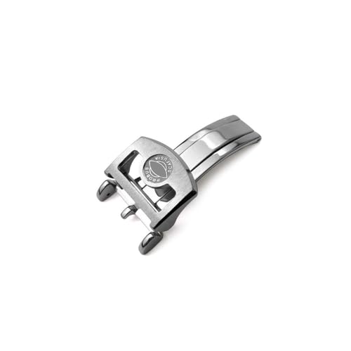 LANAPPTLTG 316L Edelstahl 18 mm 20 mm Faltschließe for Uhren, passend for IWC Big Pilot Spitfire, Lederarmband, Faltschließe(Silver 2,18MM_STAINLESS STEEL) von LANAPPTLTG