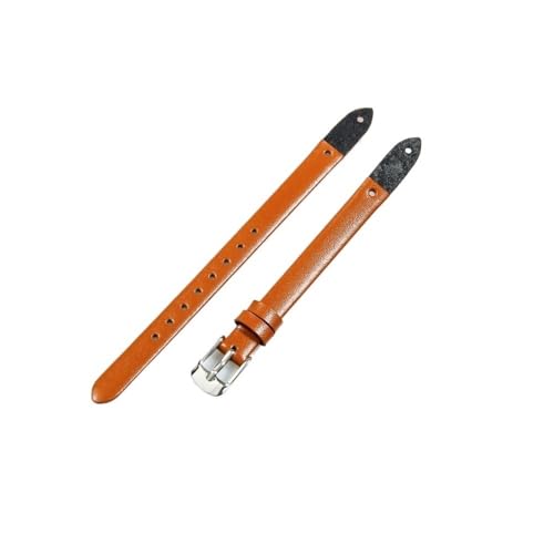 LANAPPTLTG Armband Mode Damen Armband Kleines Band 8mm Passend for Fossil ES4340 ES4119 ES4000 Uhrenarmband Mit Schraube(Brown,Golden-K1-8mm) von LANAPPTLTG