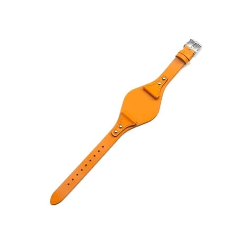 LANAPPTLTG Armband passend for Fossil ES4113 ES3625 ES3616 ES3838 ES4114 Damen-Serie 18 mm Lederarmband(Yellow,18mm Silver-K1) von LANAPPTLTG