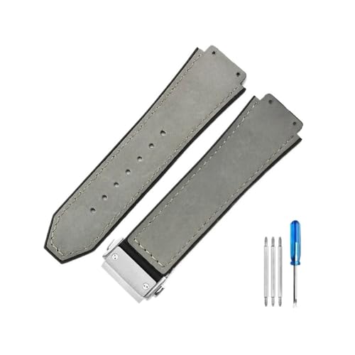 LANAPPTLTG Fit For Yubo Classic Fusion Big Bang Herren-Uhrenarmband Mit Konvexer Schnittstelle Und Silikon-Unterhaut, 26 X 19 Mm(Gray-Steel-Z2) von LANAPPTLTG