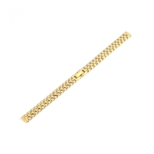 LANAPPTLTG Kleines universelles 8 10 12 14 16 mm Uhrenarmband passend for Geya Armani Fossil Lola Rose Kleines Damen-Armband aus goldenem Stahl(Golden,6mm) von LANAPPTLTG