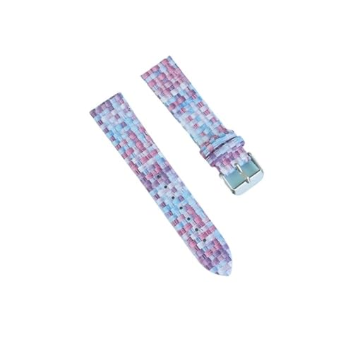 LANAPPTLTG Leder-Uhrenarmband 14 mm 20 mm Uhrenarmband passend for Damen(Blue-purple,20mm) von LANAPPTLTG