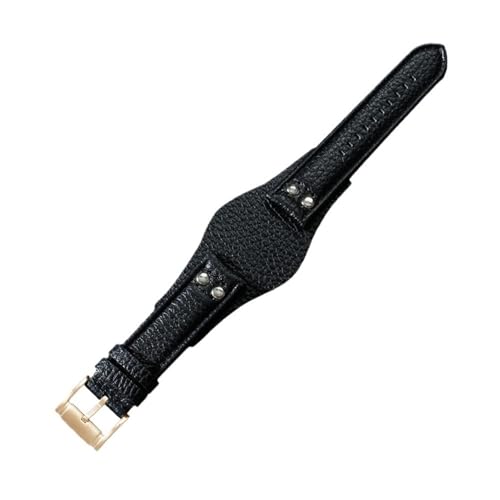 LANAPPTLTG Leder-Uhrenarmband passend for Fossil CH2564 CH2565 CH2891CH3051 Armband 22 mm schwarz braunes Tablett-Armband mit Nieten-Stil(Black(LZ)-Rose-K8) von LANAPPTLTG