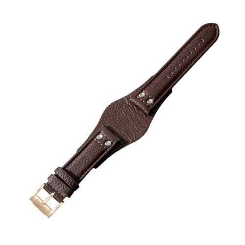 LANAPPTLTG Leder-Uhrenarmband passend for Fossil CH2564 CH2565 CH2891CH3051 Armband 22 mm schwarz braunes Tablett-Armband mit Nieten-Stil(Brown(LZ)-Rose-K8) von LANAPPTLTG