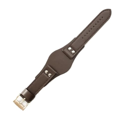 LANAPPTLTG Leder-Uhrenarmband passend for Fossil CH2564 CH2565 CH2891CH3051 Armband 22 mm schwarz braunes Tablett-Armband mit Nieten-Stil(Brown(PW)-Rose-K8) von LANAPPTLTG