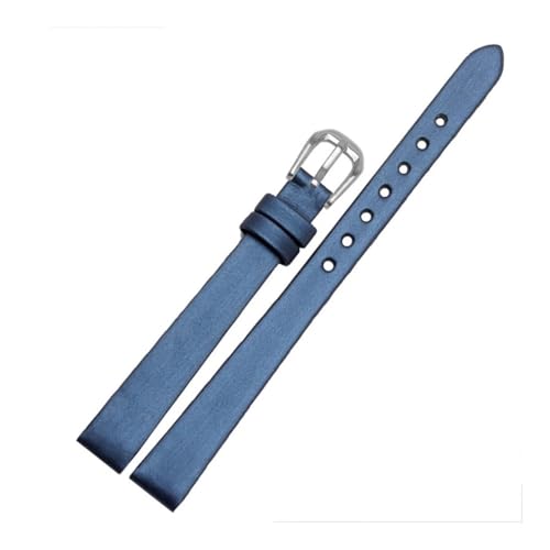 LANAPPTLTG Lederarmband 6 mm 8 mm 10 mm 12 mm 14 mm passend for Damenarmbanduhren, Rot, Schwarz, Weiß, Blau(Navy blue sk,10mm) von LANAPPTLTG