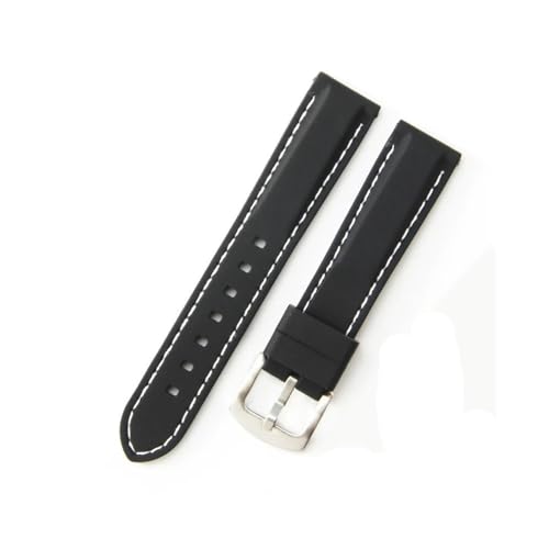 LANAPPTLTG Outdoor-Abenteuersport Silber Blau Gelb Linie Armband Passend for Seiko Passend for Timex Passend for Mido Passend for Tissot Passend for Casio Schwarz 20 22 mm Universal-Uhrenarmband(Black von LANAPPTLTG