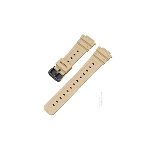 LANAPPTLTG Passend for Casio Small Square 16 mm Silikon-Uhrenarmband. Passend for GM GLX-5600 GA 2100 6900 9052. Gummi-Armband mit bequemer konvexer Schnittstelle(Khaki-Black-K5) von LANAPPTLTG