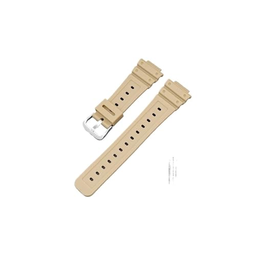 LANAPPTLTG Passend for Casio Small Square 16 mm Silikon-Uhrenarmband. Passend for GM GLX-5600 GA 2100 6900 9052. Gummi-Armband mit bequemer konvexer Schnittstelle(Khaki-Steel-K5) von LANAPPTLTG
