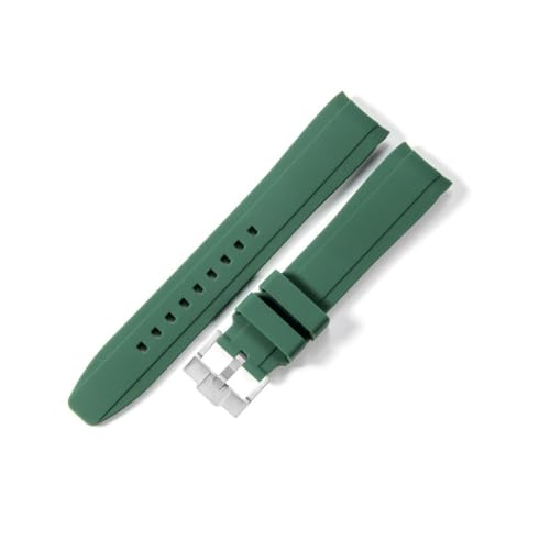LANAPPTLTG Passend for Mido. Passend for Rolex. Passend for Tudor. Gummi-Silikon-Armband. Passend for Citizen. Passend for Tissot. Passend for Seiko(Dark green-Steel-K14,22mm) von LANAPPTLTG