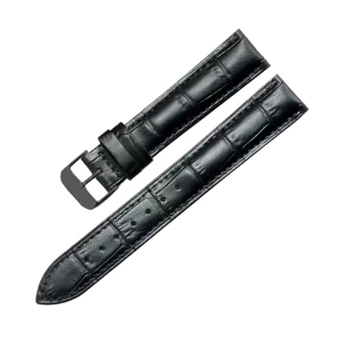 LANAPPTLTG Schnellverschluss-Lederarmband 12–24 mm Bambusmusterarmband Passend for Damen und Herren(All-black,16mm) von LANAPPTLTG