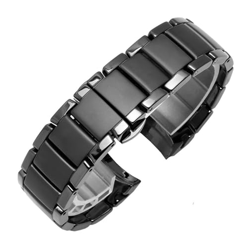 LANAPPTLTG Uhrenarmbänder Keramik-Uhrenarmband männlich passend for Armani Ar1400 1410 1451 1452 schwarzes Uhrenarmband weiblich 22 24 mm Uhrenarmband(AR1451-24mm) von LANAPPTLTG