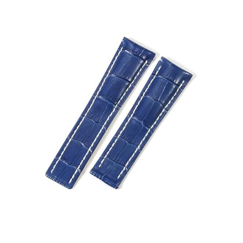 LANAPPTLTG Uhrenarmband passend for Breitling Herrenuhr Armband Faltschließe 22 mm 24 mm(Blue(ZJ)-No buckle,24mm) von LANAPPTLTG