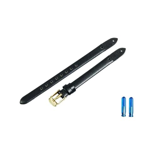 Obere Schicht exquisite weiche Uhrenarmbänder passend for Fossil ES3861 ES4026 ES3862 ES4340 Es3565 atmungsaktives Armband 8 mm(Black-Golden-K1) von LANAPPTLTG
