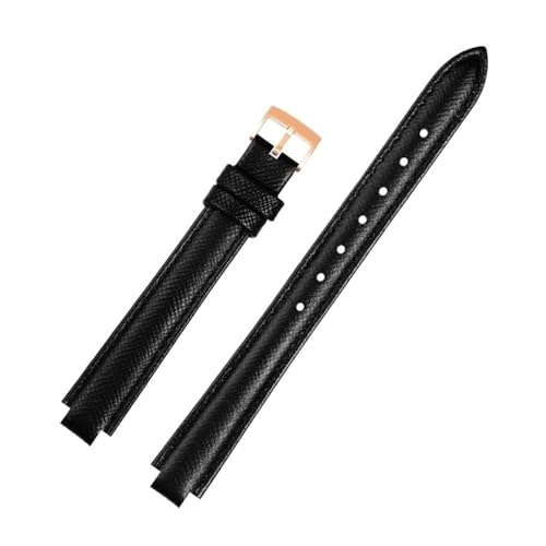 Passend for Casio Sheen Series SHE-3034GL/She-4029 Damen-Lederarmband, Rot(Lizard-Black-Rose,12x8mm) von LANAPPTLTG