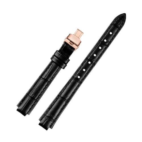 Passend for Casio Sheen Series SHE-3034GL/She-4029 Damen-Lederarmband, Rot(ZP-02-Black-Rose-B1,16x10mm) von LANAPPTLTG