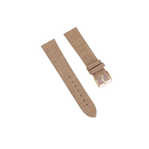 Vintage Retro Denim Nylon Uhrenarmband Canvas Band 10 12 14 16 18 20mm 22mm Armband Wristbelt Passend for Samsung Passend for Amazfit Passend for Huawei(Brown-rose,22mm) von LANAPPTLTG
