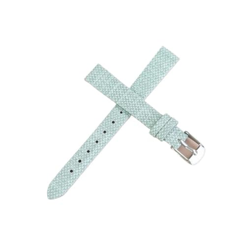 Vintage Retro Denim Nylon Uhrenarmband Canvas Band 10 12 14 16 18 20mm 22mm Armband Wristbelt Passend for Samsung Passend for Amazfit Passend for Huawei(Green-silver,20mm) von LANAPPTLTG