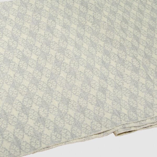 LANARTO slow fashion Schal Muster 'Blütenkaro' zweifarbig gestrickt aus mulesingfreier Merinowolle von LANARTO slow fashion