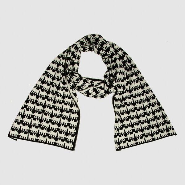 LANARTO slow fashion Schal Muster 'Hund' zweifarbig gestrickt aus mulesingfreier Merinowolle von LANARTO slow fashion