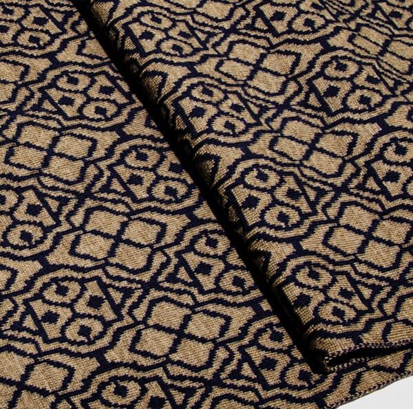 LANARTO slow fashion Schal Muster 'Netz' zweifarbig gestrickt aus mulesingfreier Merinowolle von LANARTO slow fashion