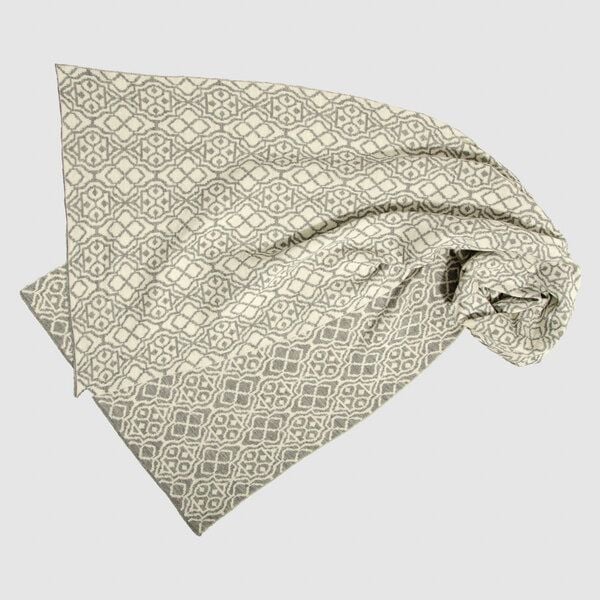 LANARTO slow fashion Schal Muster 'Netz' zweifarbig gestrickt aus mulesingfreier Merinowolle von LANARTO slow fashion