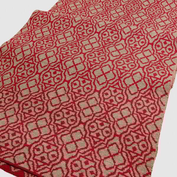 LANARTO slow fashion Schal Muster 'Netz' zweifarbig gestrickt aus mulesingfreier Merinowolle von LANARTO slow fashion