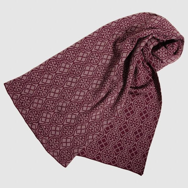 LANARTO slow fashion Schal Muster 'Netz' zweifarbig gestrickt aus mulesingfreier Merinowolle von LANARTO slow fashion