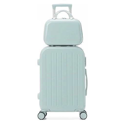 LANAZU Handgepäckkoffer, Hartschalenkoffer mit großem Fassungsvermögen, Leichter Trolley-Koffer mit Passwort-Rollen, geeignet für Männer, Frauen und Jugendliche (Blue 24inch) von LANAZU