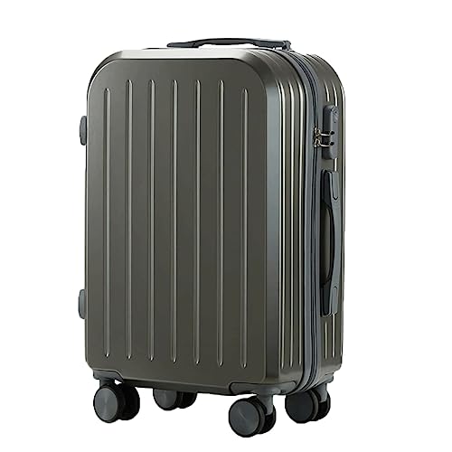 LANAZU Rollgepäck, einziehbarer Trolley, Handgepäckkoffer mit Sicherheitscode-Schloss, geeignet für Männer und Frauen (Black 20 inches) von LANAZU