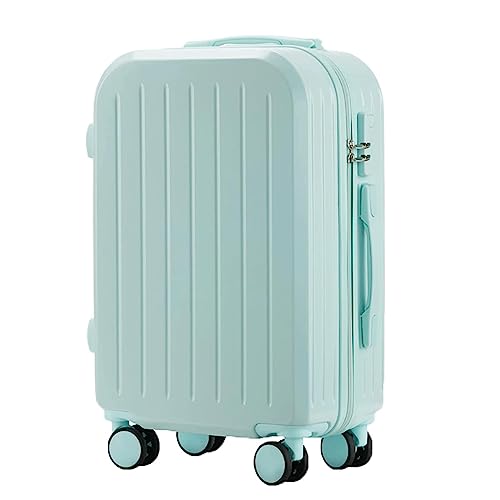 LANAZU Rollgepäck, einziehbarer Trolley, Handgepäckkoffer mit Sicherheitscode-Schloss, geeignet für Männer und Frauen (Blue 22 inches) von LANAZU