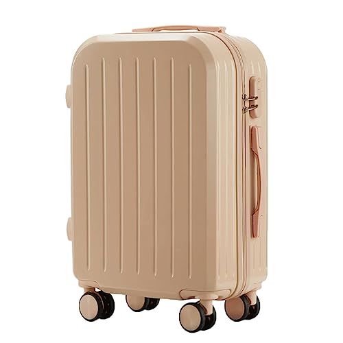 LANAZU Rollgepäck, einziehbarer Trolley, Handgepäckkoffer mit Sicherheitscode-Schloss, geeignet für Männer und Frauen (Pink 26 inches) von LANAZU