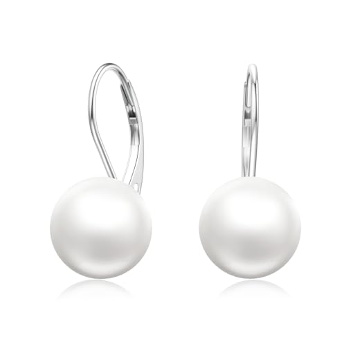 LANBEIDE Perlen Ohrringe, 925 Sterling Silber Leverback Hängend Ohrringe Für Frauen Schmuck Geschenke von LANBEIDE