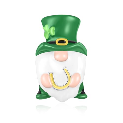 LANBEIDE St. Patricks Day Charms für Pandora Charms Kobolde mit grünem Hut Beads Sterling Silber Perlen St. Patricks Day Geschenke für Frauen von LANBEIDE