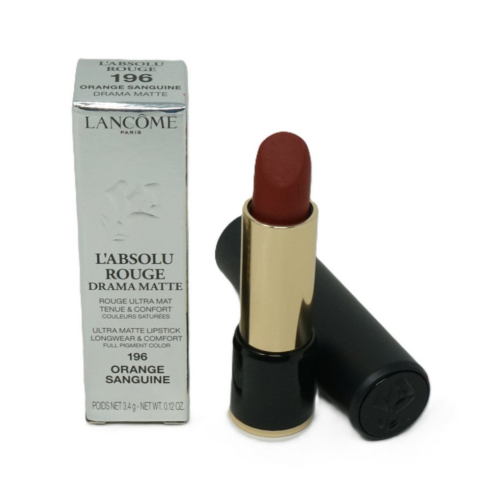 LANCOME Lippenstift Lancome L'Absolu Lippenstift Drama Matte 196 Orange Sanguine von LANCOME