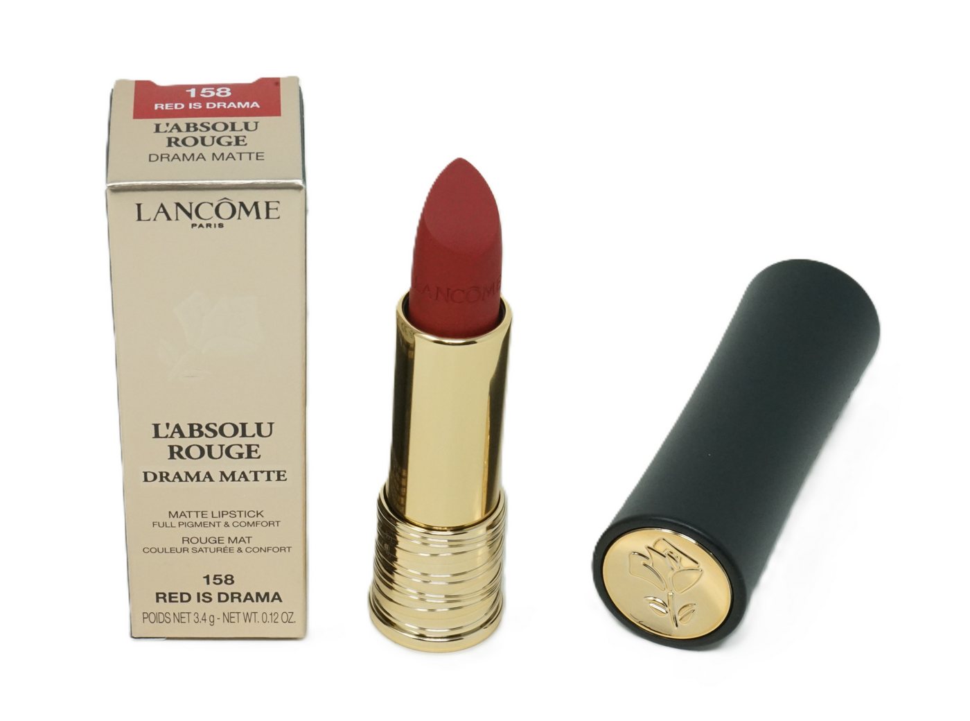 LANCOME Lippenstift Lancome L' Absolu Rouge Drama Matte 158 Red Is Drama 3,4g von LANCOME